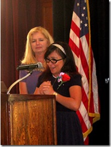 Teresa Harvey with Jacqueline Tomines