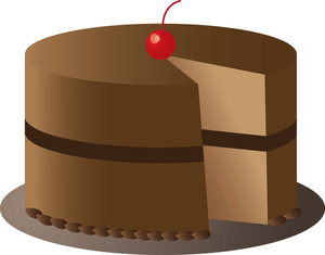 Chocolate cake w/ cherry